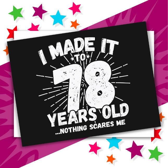 Cartão Postal Aniversário de 78 Anos Engraçado Meme Sarcástico (Criador carregado)