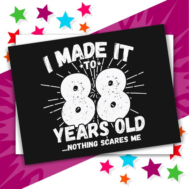 Cartão Postal Aniversário de 88 Anos Sarcástico Meme Divertido (Criador carregado)