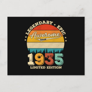 Cartão Postal Aniversário de 90 Anos 1935 Presente Incrível para