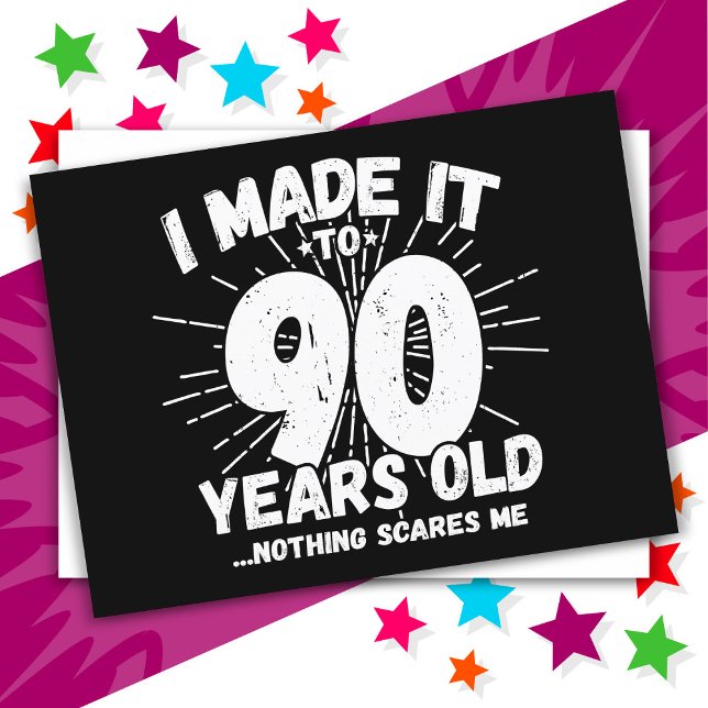 Cartão Postal Aniversário de 90 Anos Meme Sarcástico Engraçado (Criador carregado)
