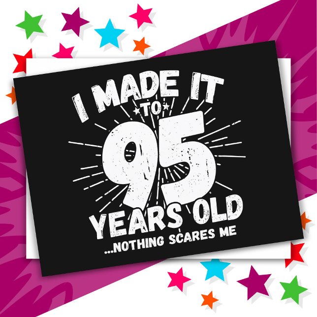 Cartão Postal Aniversário de 95 Anos Meme Sarcástico Engraçado (Criador carregado)