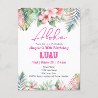Aniversário de Adulto Luau Tropical Aloha