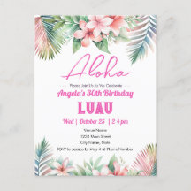 Aniversário de Adulto Luau Tropical Aloha