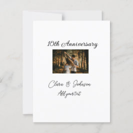 Cartão Postal Aniversário de casamento adicionar nome ano imagem