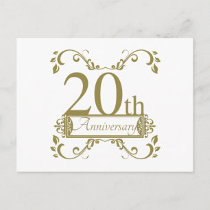Cartão Postal Aniversário de Casamento de 20