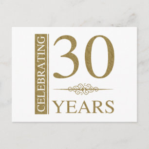 Cartão Postal Aniversário de Casamento de 30