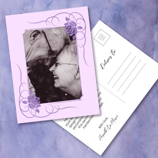 Cartão Postal Aniversário de Casamento de Diamante Foto Obrigado (Criador carregado)