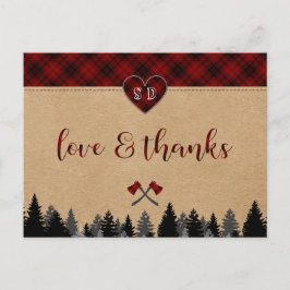 Cartão Postal Aniversário de Casamento de LumberJack e Jill Obri
