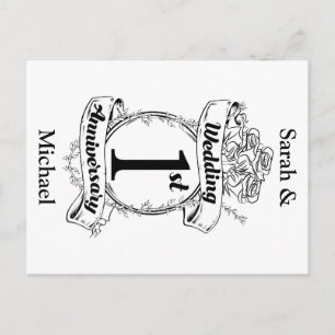 Cartão Postal Aniversário de Casamento de ruas