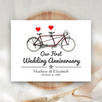 Aniversário de Casamento Personalizado da Biciclet