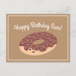 Cartão Postal Aniversário de Chocolate Marrom
