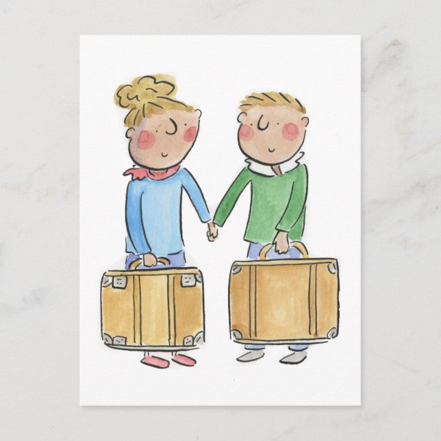 Cartão Postal Aniversário de Couro (Frente)