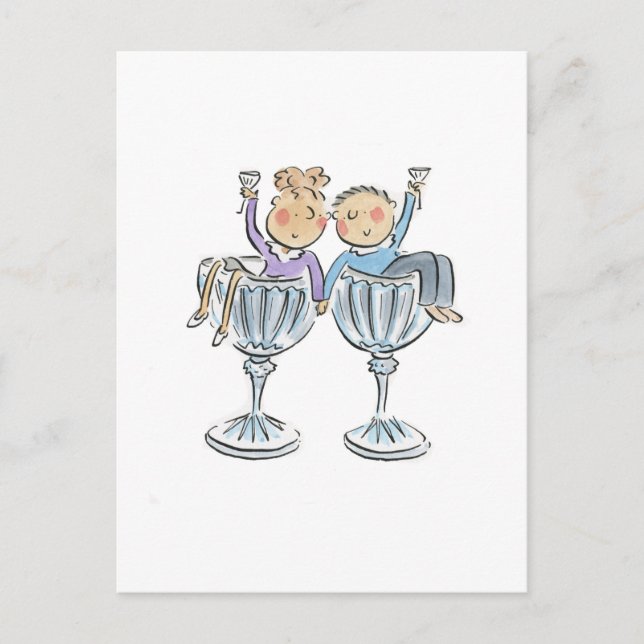 Cartão Postal Aniversário de Cristal (Frente)