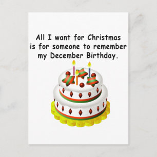 Cartão Postal Aniversário de dezembro