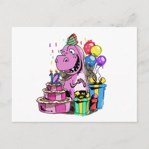 Cartão Postal Aniversário de Dinossauro 12 - Tyrannosaurus Rex