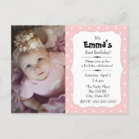 Aniversário de Garota Rosa e Bolinhas Branca