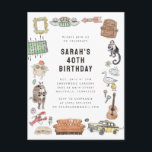 Cartão Postal Aniversário de Ícones de Aquarela FRIENDS™<br><div class="desc">Celebre seu aniversário com um toque de nostalgia usando este cartão postal de ícones de aquarela temático FRIENDS™. Com símbolos icônicos do querido programa de TV,  este cartão postal adiciona um toque divertido e pessoal aos seus cumprimentos de aniversário.</div>