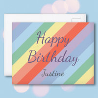 Aniversário de Listras Diagonais de Arco-Íris Past