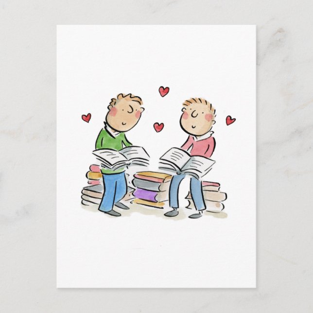Cartão Postal Aniversário de Papel (Frente)