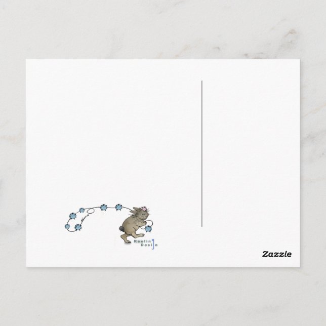 Cartão Postal Aniversário de Ratos (Verso)