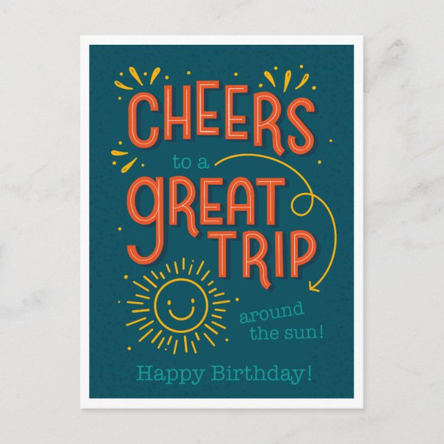 Cartão Postal Aniversário de Tipografia Moderna (Frente)