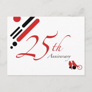 Cartão Postal Aniversário do 25 (aves mod)