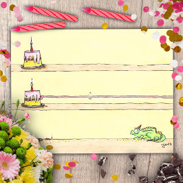 Cartão Postal Aniversário do Camaleão