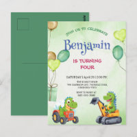 Aniversário do caminhão trator de dinossauro T-Rex