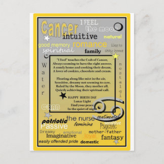 Cartão Postal ANIVERSÁRIO DO cancer