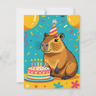 Cartão Postal Aniversário do Capivara
