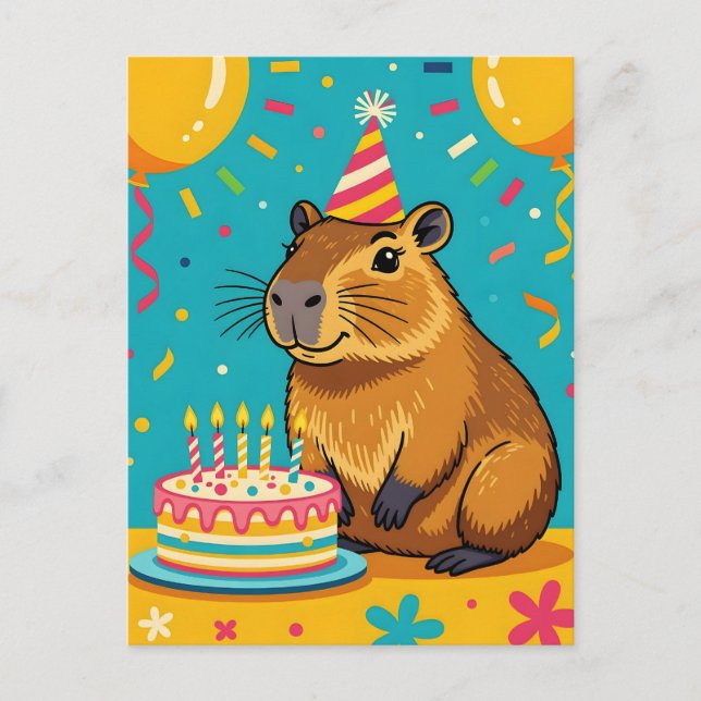 Cartão Postal Aniversário do Capivara (Frente)