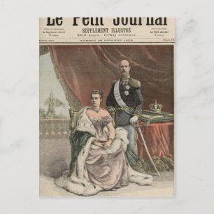 Cartão Postal Aniversário do Casamento de Prata do Rei