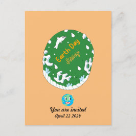 Cartão Postal Aniversário do Dia da Terra Personalizado