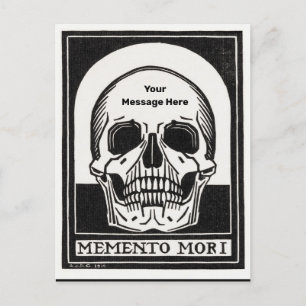 Cartão Postal Aniversário do Esqueleto Personalizado do Partido