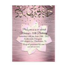 Aniversário do Flor de Lotus Elegante e Rosa