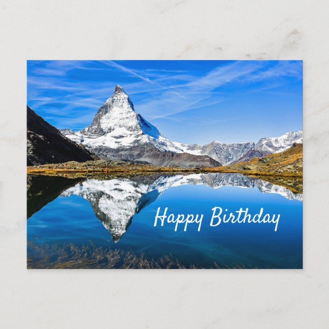 Cartão Postal Aniversário do Matterhorn 4 (Frente)