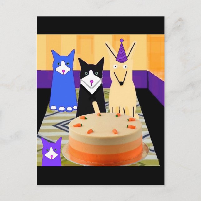 Cartão Postal Aniversário do Meu Cachorro, (Frente)