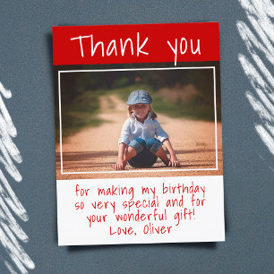 Cartão Postal Aniversário do Modern Red Boy