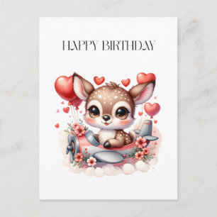 Cartão Postal Aniversário do Piloto de Veado