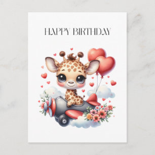 Cartão Postal Aniversário do Piloto Girafa