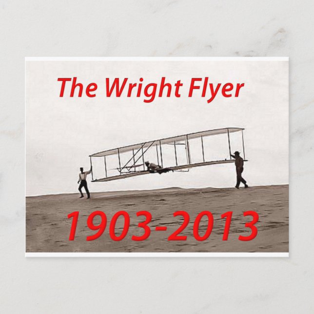 Cartão Postal Aniversário do Wright Flyer (1903-2013) (Frente)