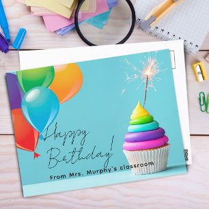 Cartão Postal Aniversário dos Filhos do Professor