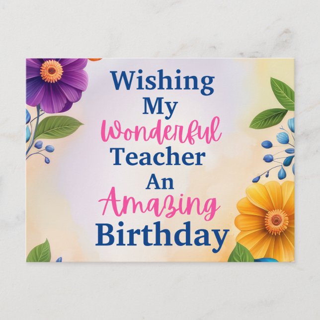 Cartão Postal Aniversário dos Professores (Frente)