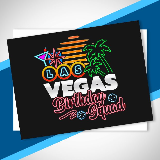 Cartão Postal Aniversário em Las Vegas - Equipe de Aniversário d (Criador carregado)