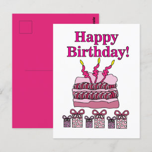 Cartão Postal Aniversário Feliz Aniversário Festa Aniversário 