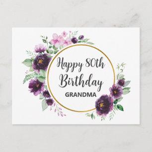 Cartão Postal Aniversário Floral Personalizado