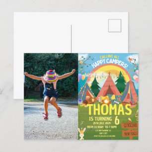 Cartão Postal Aniversário Fofo Crianças modernas
