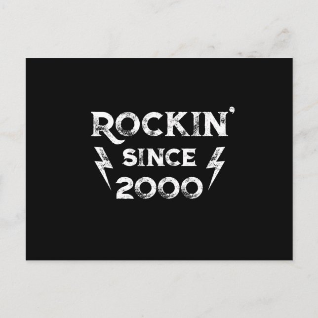 Cartão Postal Aniversário Gift Classic Rock para os anos 2000 (Frente)