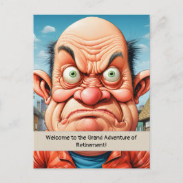 Cartão Postal Aniversário marco de humor de aposentadoria