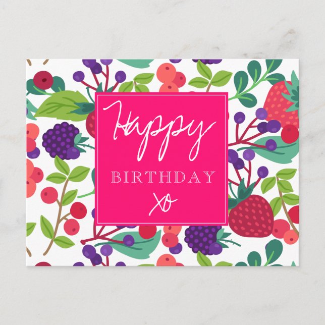 Cartão Postal Aniversário Moderno (Frente)